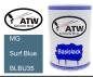 Preview: MG, Surf Blue, BLBU35: 500ml Lackdose, von ATW Autoteile West.